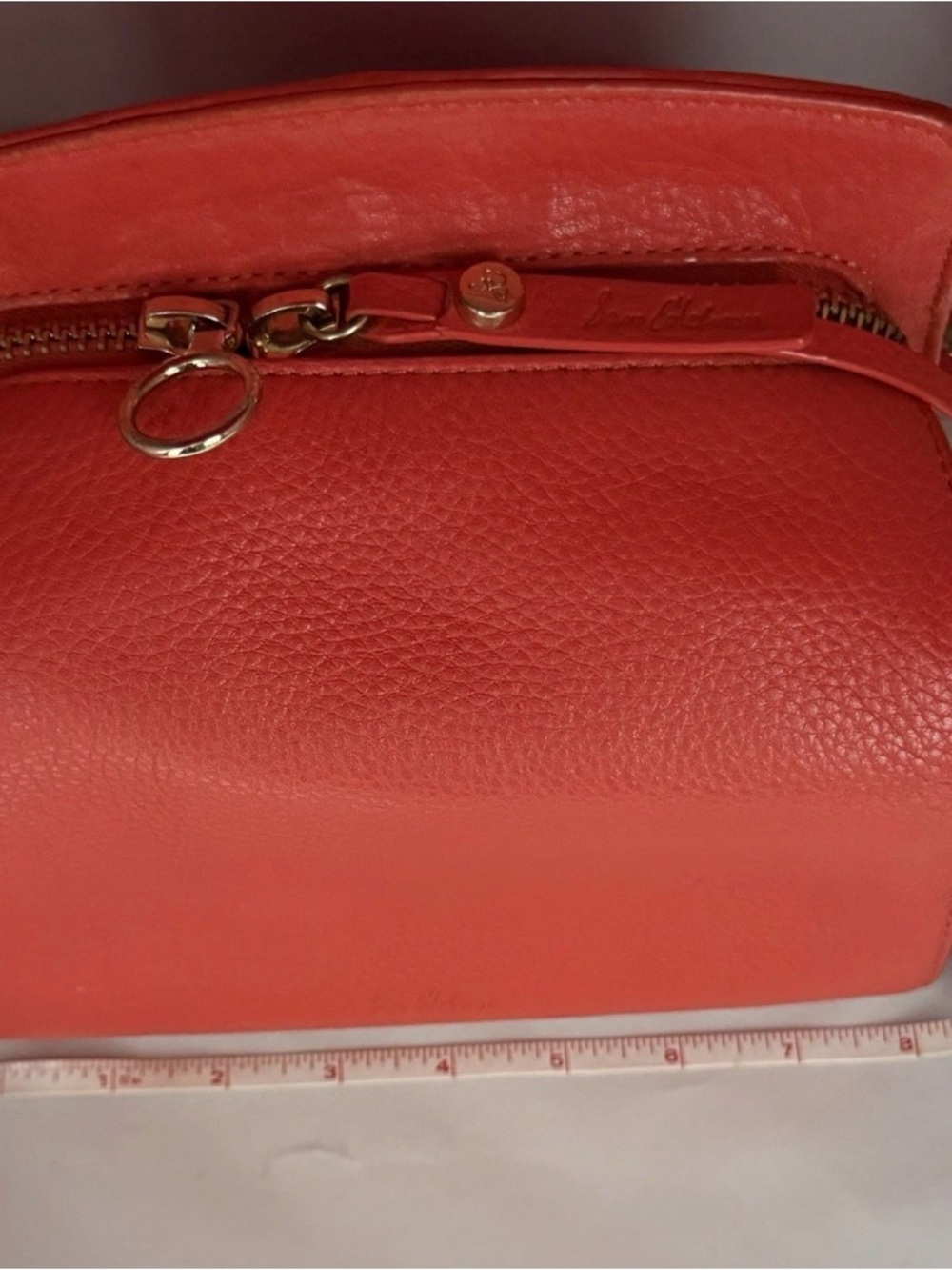 Red Leather Sam Edelman Crsbdy Retro Sleek Clueless 90’s 8.5”W x 7.5”H x 3.5”D - Picture 12 of 16